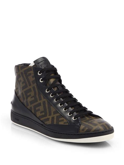 fendi sneaker men's|saks Fendi high top sneakers.